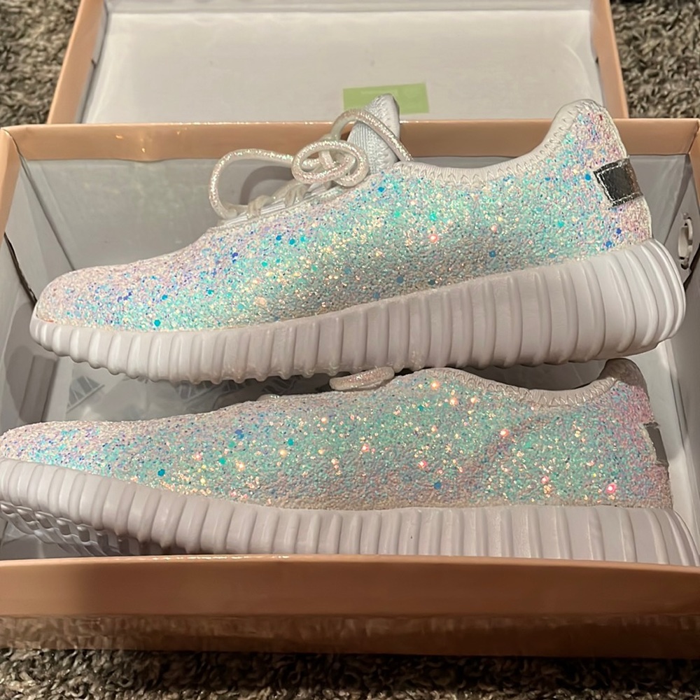 Sparkly White Shoes